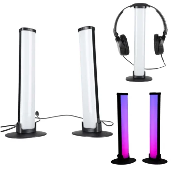 Игровые настольные светодиодные RGB лампы, 2 шт., с пультом, USB,...