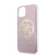 Guess GUHCN58PCUGLPI iPhone 11 Pro pink hard case 4G Circle Glitter