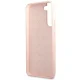 Чехол Guess для Samsung Galaxy S23+ Silicone Script Metal Logo, розовый