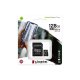 Kingston Canvas Select Plus 128GB microSD Memory Card (Class 10 UHS-I SDHC 100 MB/s read) + Adapter | Atmiņas Karte ar...
