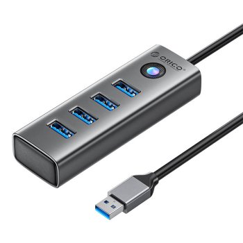 Orico PDD4U USB uz 4x 3.0 centrmezgla adapteris (pelēks) | to Hub Adapter (gray)