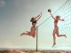 Beach Volleyball Net 9.5m, White