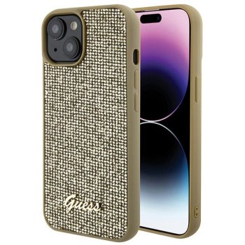Apple iPhone 15 6.1'' Guess Disco Metal Script Case Cover, Gold | Telefona Maciņš Vāks Apvalks Bampers