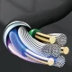 AUX kabelis Dudao L12S 3.5 mm mini jack 1 m 3 kontaktu stereo, melns