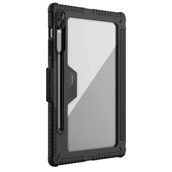 Nillkin Bumper Leather Case Pro planšetdatora vāciņš Samsung Galaxy Tab S9+, melns