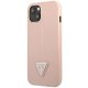 Guess Saffiano Triangle Logo Case for iPhone 14 Plus, Pink