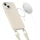 Tech-Protect iPhone 15 vāciņš MagNecklace MagSafe, bēšs