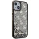 Apple iPhone 14 6.1\" Guess Liquid Glitter 4G Transculent Case Cover, Black