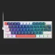 Machenike K500-B61 vadu mehāniskā spēļu tastatūra, Brown Switch, zila un balta
