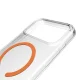 Puro iPhone 17 Pro Max vāciņš Lite Mag, caurspīdīgs ar oranžu gredzenu