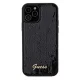 Чехол Guess для iPhone 12 / 12 Pro Sequin Script Metal, черный