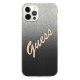 Чехол Guess для iPhone 12 / 12 Pro Glitter Gradient Script, черный