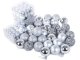100 Pieces Christmas Tree Decoration Balls and Star Set, Silver