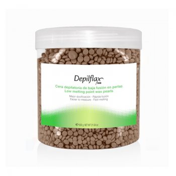 DEPILFLAX depilācijas vasks granulās CHOCOLATE (600 g), ar šokolādes aromātu | Depilatory wax in granules...