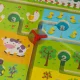Magnetic Maze Board Game Farm, Wooden Travel Toy for Kids, 2 Players