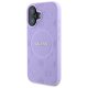 Чехол Guess Saffiano Peony Classic Logo MagSafe для iPhone 16 - Фиолетовый