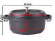 Aluminum Non-Stick Pot with Lid, 4L, for Induction and Oven, Black