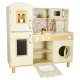 Kids Wooden Play Kitchen with Sound, Light and Water Faucet, 90 cm, Beige