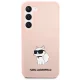 Чехол Karl Lagerfeld Liquid Silicone Ikonik Choupette для Samsung Galaxy S23+, розовый