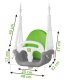 Ricokids Słonik 3 in 1 Toddler Swing Set for Indoor and Outdoor Use, grey green