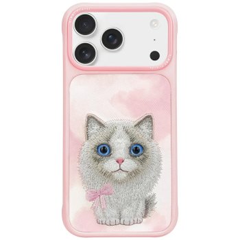 Nimmy Big Eyed Pet 2.0 kaķa vāciņš iPhone 17 — rozā | Phone Case Cover