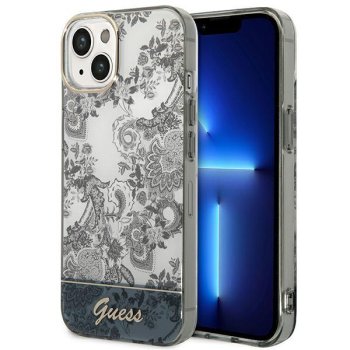 Guess Porcelain Collection Case for iPhone 14 Plus - Gray