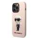 Karl Lagerfeld iPhone 14 Pro Case Silicone Ikonik Pink