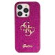 Guess Glitter Script Big 4G telefona vāciņš iPhone 15 Pro Max - violets | case for purple