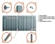 PVC turētājs horizontālajam profilam 20x40 mm, pelēks