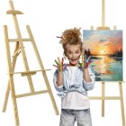 Koka Molberts Mākslinieku Statīvs Zīmēšanai Gleznošanai un Izstādei | Wooden Art Easel Stand for Painting and Display