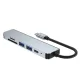 Tech-Protect V4 6-in-1 USB-C Hub (HDMI, USB-A, SD/TF) - Gray