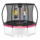 4FIZJO PRO Kids Garden Trampoline 252 cm 8FT, Pink and Black