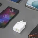 Tīkla lādētājs Dudao A26TEU GaN 25W USB-A un USB-C - Balts