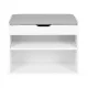 ModernHome CHXG01 Shoe Cabinet with Seat 2 Shelves White/Grey