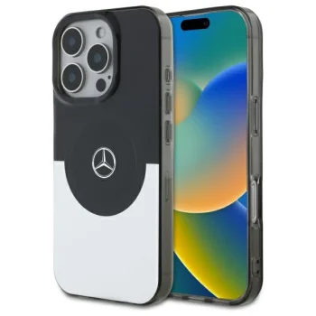 Чехол Mercedes для iPhone 16 Pro Max Double Layer BiColor MagSafe, серебристый