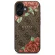 Guess 4G Flowers Print MagSafe vāciņš Apple iPhone 16, Brūns