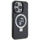 Karl Lagerfeld iPhone 15 Pro vāciņš Ring Stand Karl & Choupette MagSafe, melns