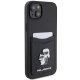 Karl Lagerfeld iPhone 15 Case Saffiano Cardslot Karl&Choupette Black