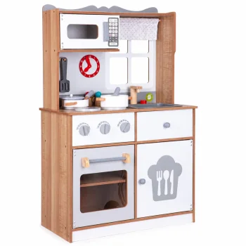 Деревянная детская кухня Ecotoys 7253 с аксессуарами