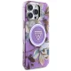 Guess Glitter Flowers Triangle Buttons MagSafe vāciņš ar MagSafe iPhone 16 Pro Max, violets | Phone Case Cover