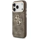 Чехол Guess 4G Strap 4G Classic Logo Metal Trims для iPhone 18 Pro / 17 Pro, коричневый