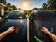 Waterproof Car Cover XL with Mirror Pockets All Weather, black