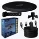 Berdsen BD-955 aktīvā iekštelpu un āra TV antena DVB-T2 4K, melna
