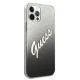 Чехол Guess для iPhone 12 Pro Max Glitter Gradient Script, черный