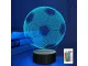 3D LED ночник Футбольный мяч с пультом, 16 цветов