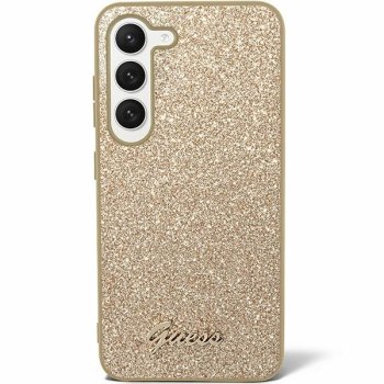 Samsung Galaxy S24 (SM-S921) Guess Glitter Script Case Cover, Gold