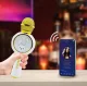 Bezvadu karaoke mikrofons ar skaļruni un Bluetooth, Balts/Zelts