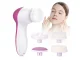 Elektriskā sejas tīrīšanas birste un masieris 5-in-1, Rozā/Balta