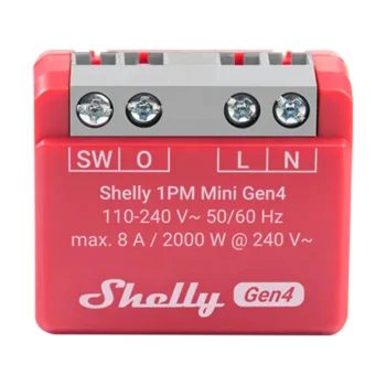 Viedais Kontrolieris Shelly 1PM Mini Gen4 Zigbee Matter 8A