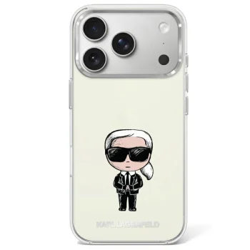 Чехол Karl Lagerfeld IML Ikonik Sketch Print MagSafe для iPhone 17 Pro / 18 Pro, бежевый